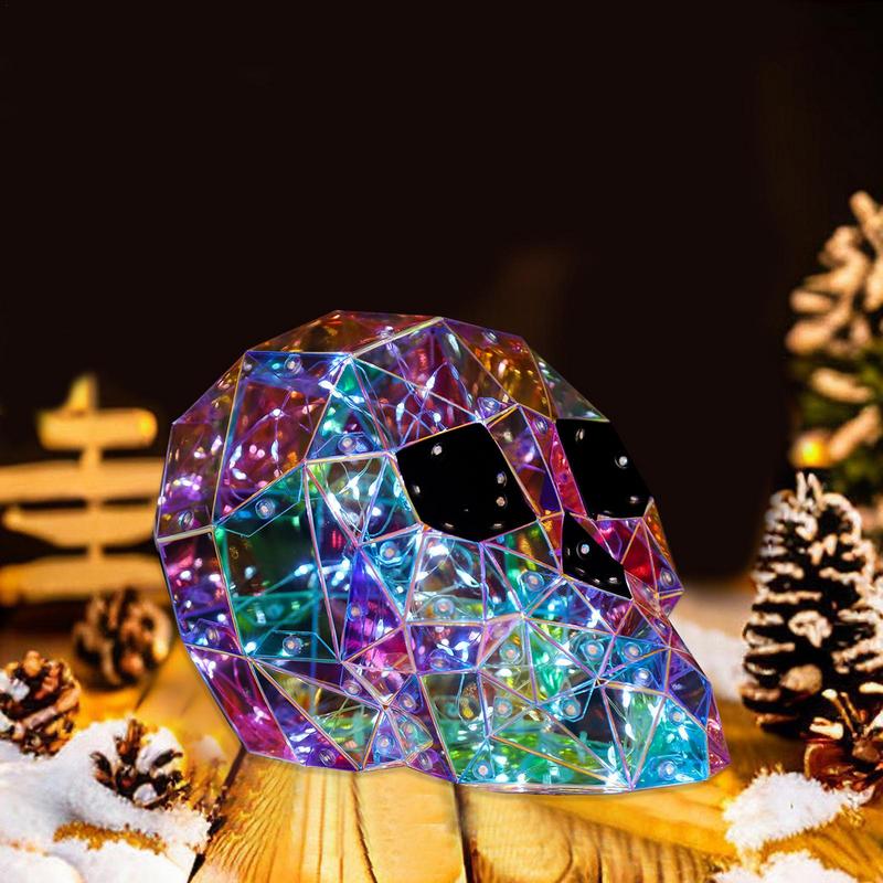 Halloween Color Changing Decor Halloween Spooky Led Lights Decor Skeleton Decoration Color-Changing Funny Holiday Lights USB
