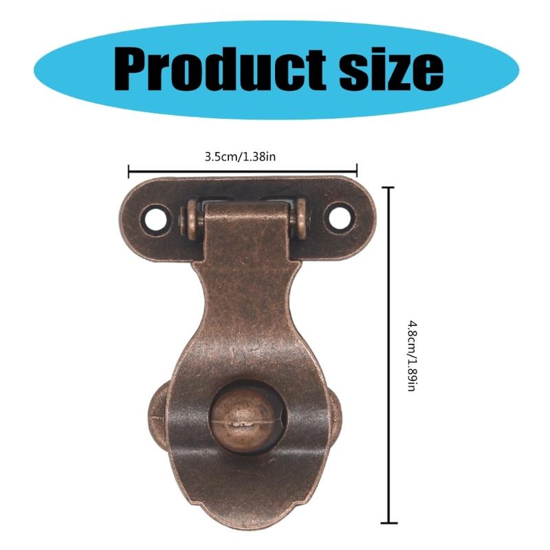 10Pcs Furniture Buckle Clasp Lock Vintage Decorative Latches Hasp Zincs Alloy Hasp Clasp Latches Decorative Lock Buckle