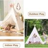 Tragbares Kinderzelt Baumwollleinwand Indianisches Spielzelt Indoor Outdoor Spielhaus Mädchen Schloss Spielzimmer Kinderspielzeug Geschenk Zubehör
