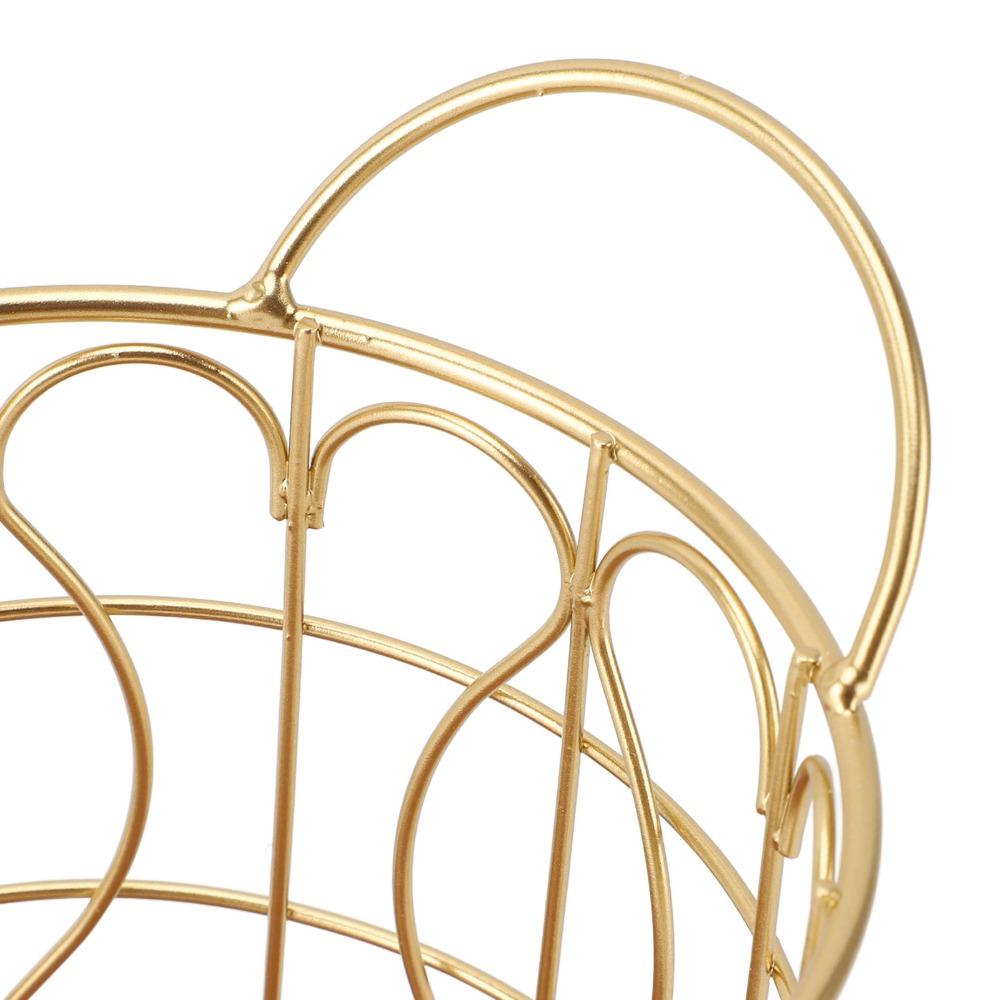 Decorative Round Coffee Pod Basket Metal Coffee Capsule Storage Basket  Kitchen Countertop