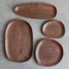 South American Walnut Melon Seeds Plate Japanese Solid Wood Snacks Fruit Dessert Tray Creative Acacia Wood Dessert Plate