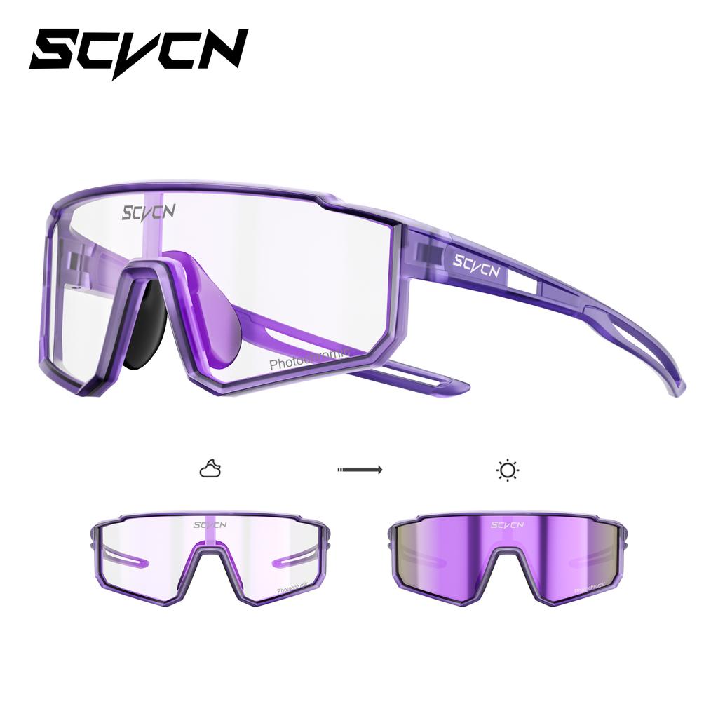 SCVCN 5-16 Years Children Photochromic Cycling Glasses Outdoor Sports Sunglasses Kids MTB Bikes Eyewear Boys Girls UV400 Goggles