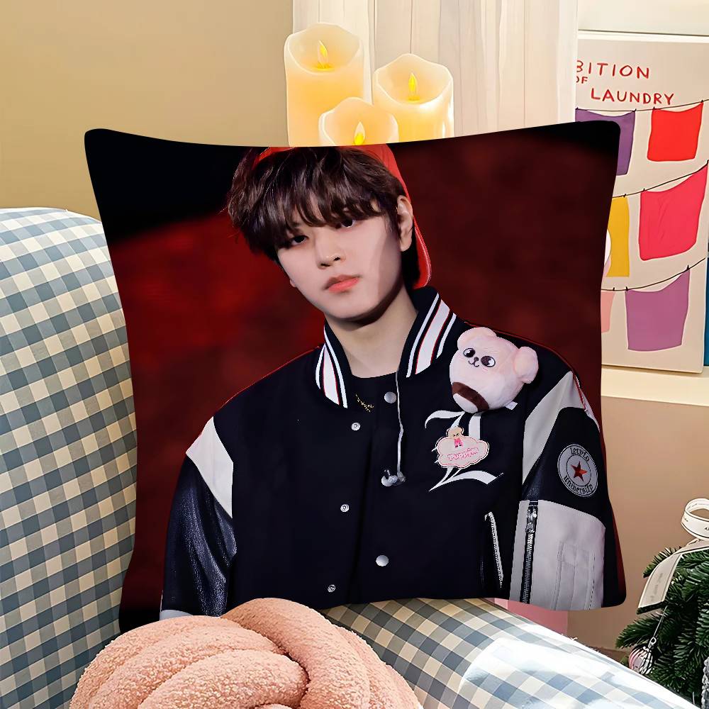 Seungmin Kpop Boy Pillow Case Square Pillow Bedroom Sofa Leisure Comfort Cushion Car Living Room Home Decoration