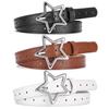 Pu Leather Pentagram Buckle Waistband Elegant Waistbands For Women Girls Sweet Dress Pants Decoration Waist Belt