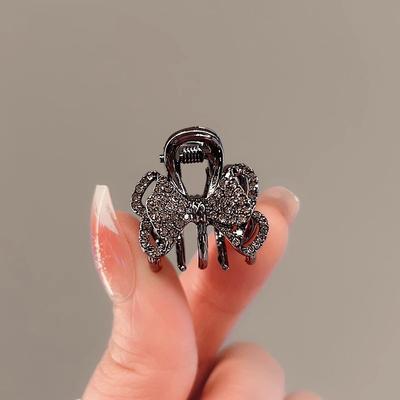 Kleiner Haifisch-Pony-Haarspange Kopfschmuck Koreanisch Exquisite Strassstein-Schleife Klammer Mädchen Damen Haaraccessoires