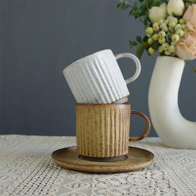 Small Capacity Ceramic Cup Set Japanese Wabi Sabi Afternoon Tea Coffee Cup Coarse Ceramic Espresso Coffee Cup Mug