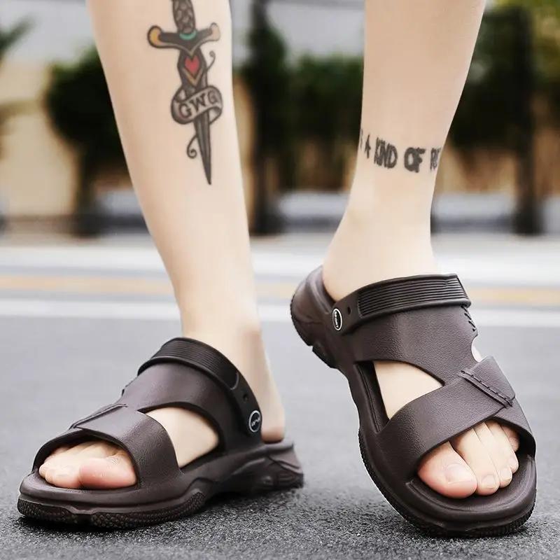 Platform Male Slipper Slides Men's Shoe Outdoor Eva Comfortable Adult Clappers 2025 Elegant Y2k Trend Designer Luxury Mascullino