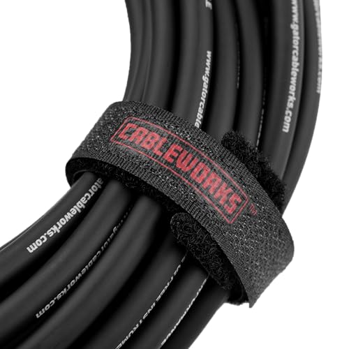 Cableworks by Gator Cases Headliner Series 20ft S/S Shielded Cable for Guitar/Bass with Mute Switch (GCWH-INS-20QT)