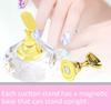 6pcs Tips Stand Holder Alloy Art Rhinestone Display Tip Holder Salon DIY Practice Manicure Tool