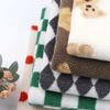 45x50CM/1 Yard Thickened Printed Lamb Wool Fabric Soft Warm Plush Doll Clothes Glove Lining Sweaters Fabric Diy Sewing TJ9721