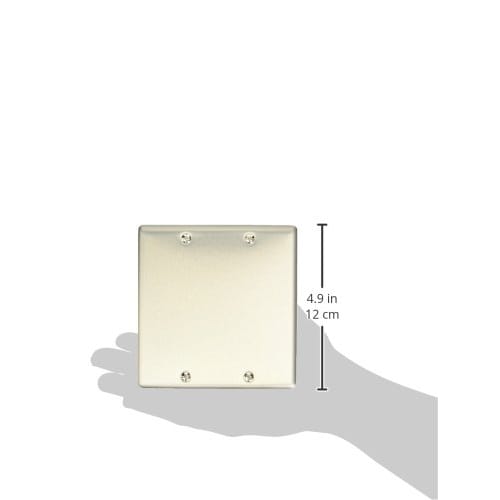 Panasonic Fully Coated New Metal Cover Plate with Mounting Frame, 2-Piece Set, WN7592