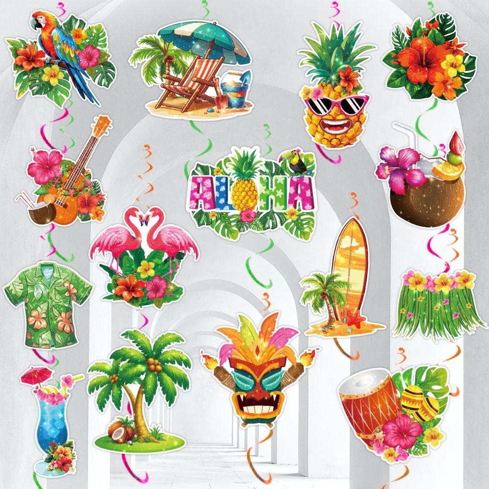 Paper Summer Hawaii Swirls Pendant DIY Holiday Party Supplies  Birthday Party Decoration