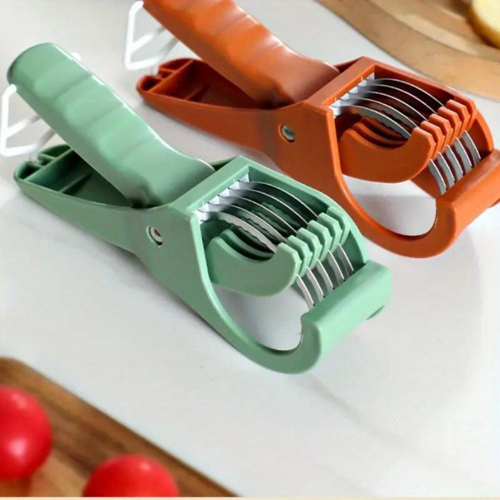 Multifunctional Kitchen Vegetable Fruit Slicer with Stainless Steel Blade Salad Chopper Tool for Home Kitchen