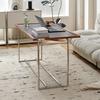 Vintage Designer Solid Wood & Stainless Steel Tea Table for Small Living Rooms - Nordic Style Furniture Living Room