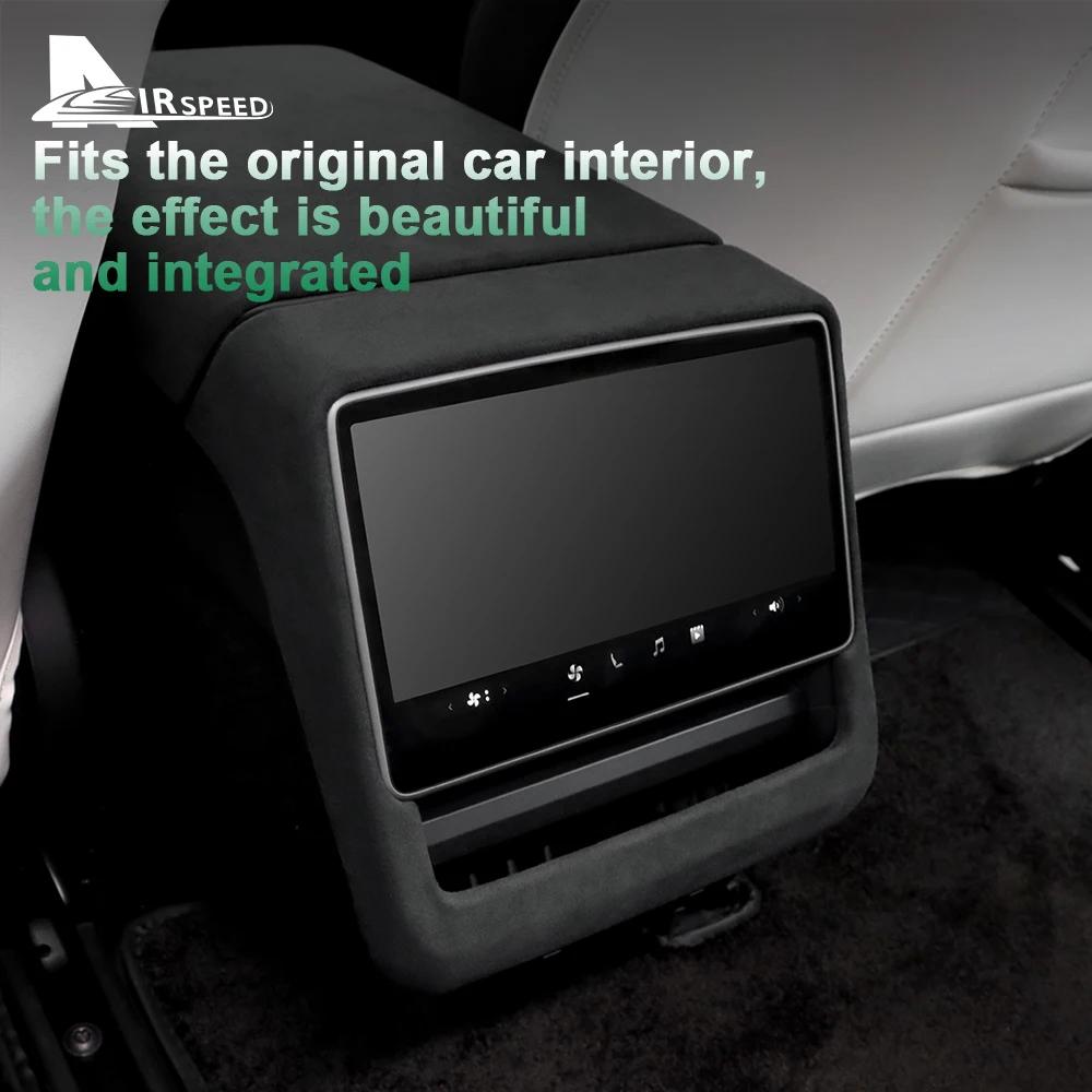 Italian Top Suede for Tesla Model 3 Highland 2025-Model Y Juniper 2025-Up Rear Screen Frame Cover Anti-Scratch Car Accessories