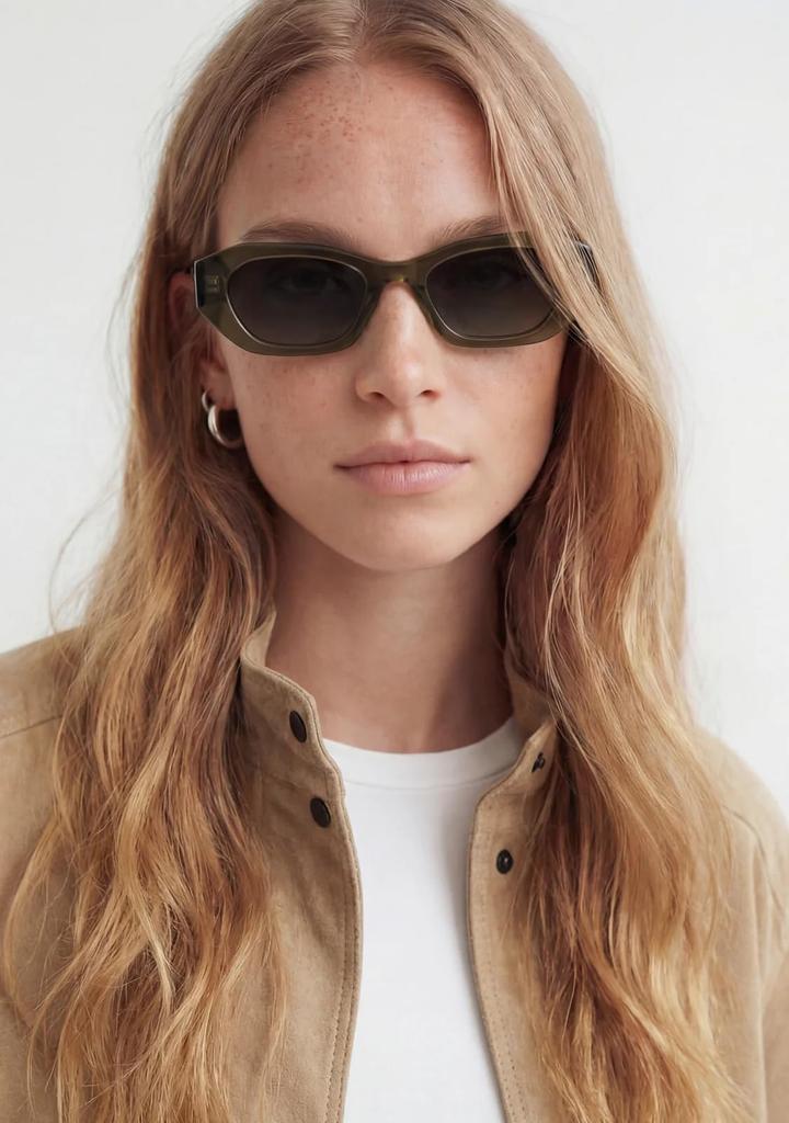 Meike UV Dark D.Franklin Sunglasses, Protection, Green/Gradient Smoke, Men's & Women's