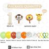 56pcs/set Jungle Safari Animal Olive Green 40inch Number Balloons Set Kids 1 2 3 4 Years Wild One Birthday Party Decorations
