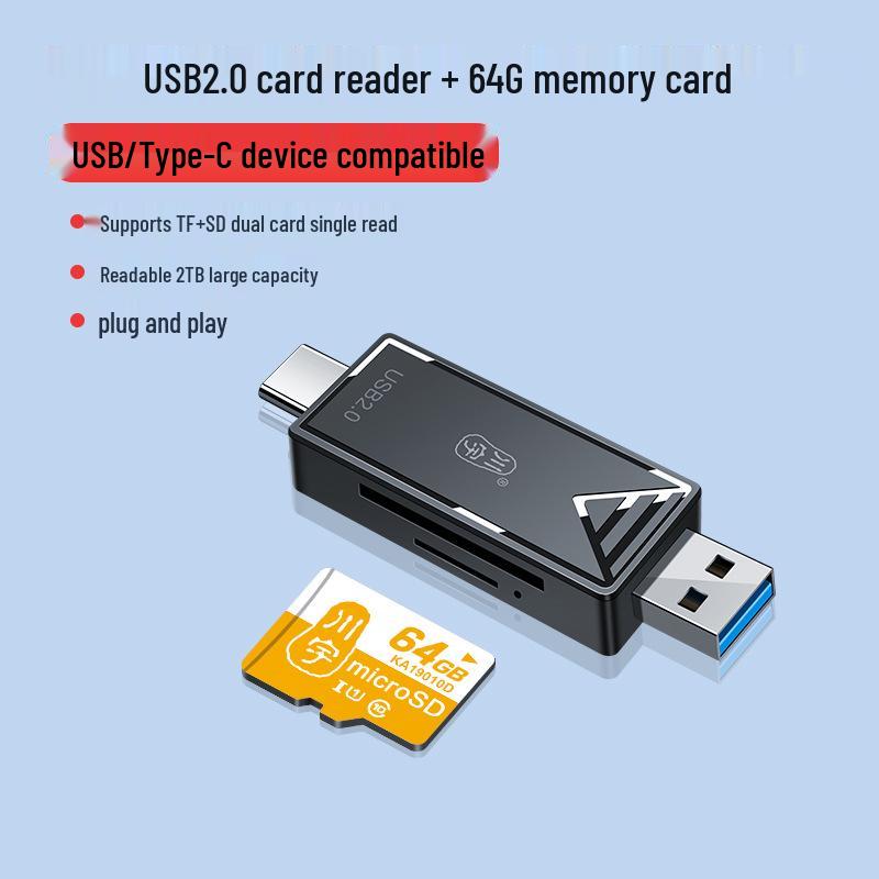 Kawuyu USB 3.0 Card Reader: SD/TF All-in-One High-Speed Converter, Type-C OTG for Phones and Computers