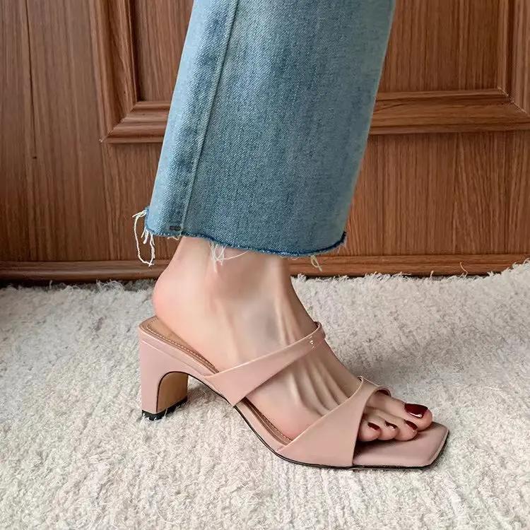 

модные летние элегантные туфли на высоком каблуке туфли на шпильке женские босоножки на каблуке 43 розовый