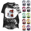Women's Fashion Casual Printed Round Neck Pullover Short Sleeve T-Shirt Top