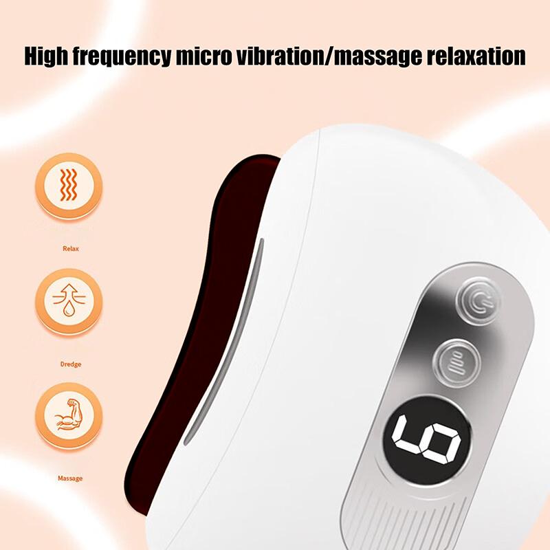 Electric GuaSha Face Body Massager Hot Black Stone Needle Heating Vibration Scraping Fat Burner Wrinkle And Puffiness Reduction