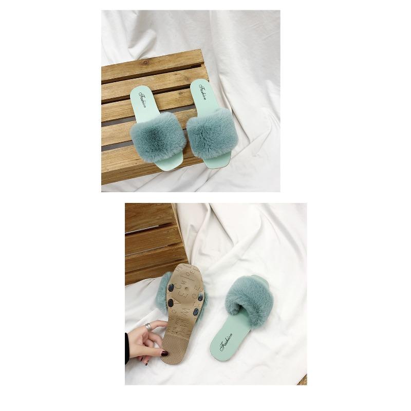 2025 Fall/Winter New Fashionable Furry Slippers for Women - Outdoor Wear & Indoor Home Slippers for Ladies - Winter