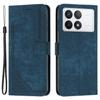 For Xiaomi Redmi K70E 5G/Poco X6 Pro 5G Phone Case Wallet PU Leather Flip Line Imprinted Cover