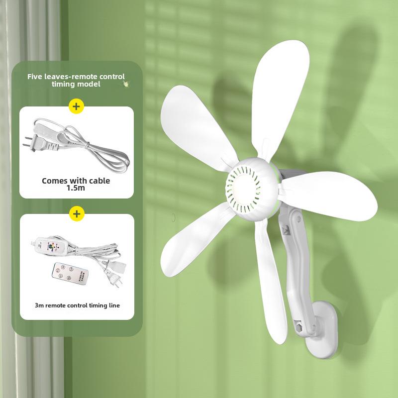 Yangzi Wall-Mounted Fan: Small Electric Fan for Home, Dorm, and Kitchen, No Drilling Required