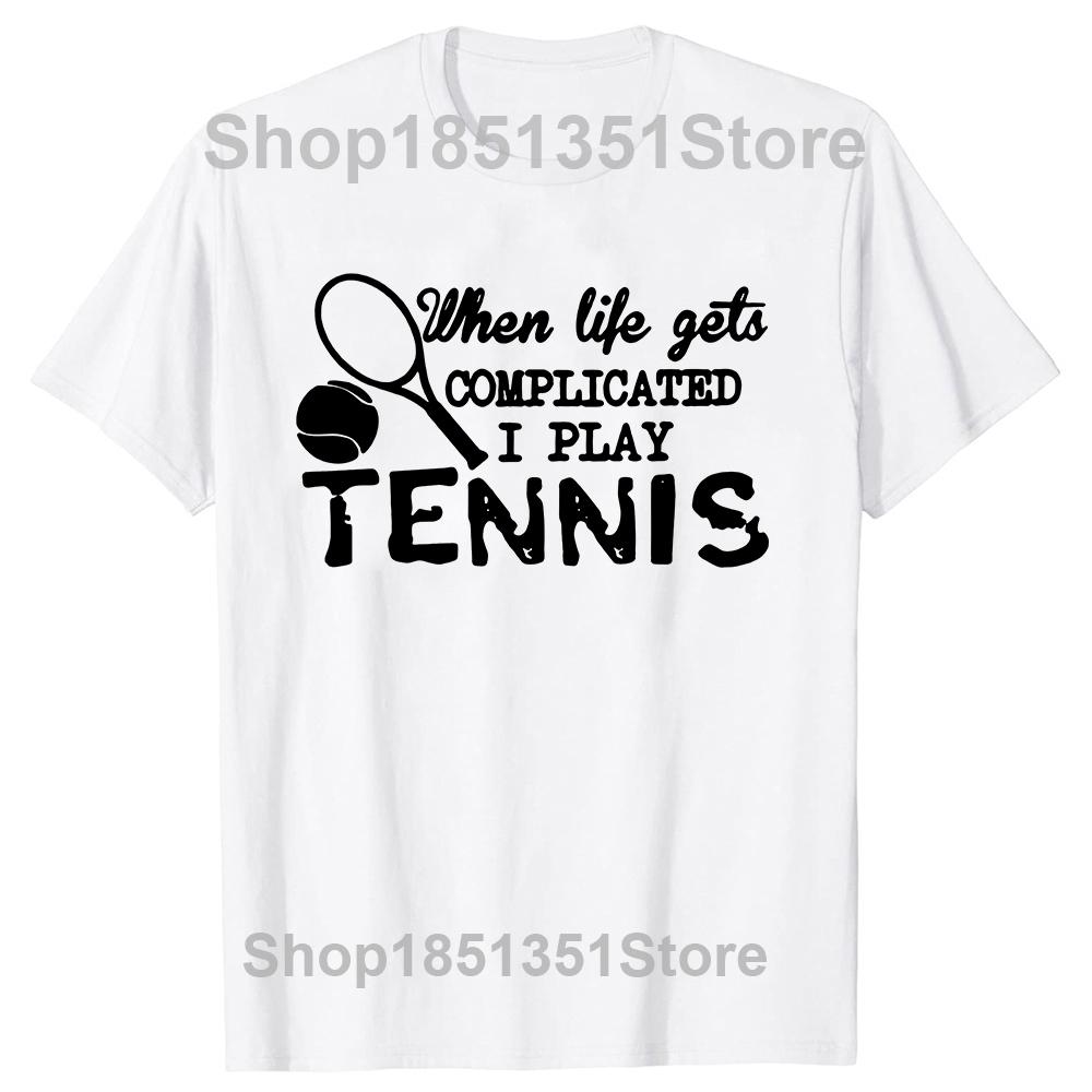 

Новый Летний Стиль Я Люблю Играть в Теннис Футболка Мужская Одежда Подарок Хлопок Короткий Рукав Смешная Футболка Графическая Харадзюку Хип-Хоп S