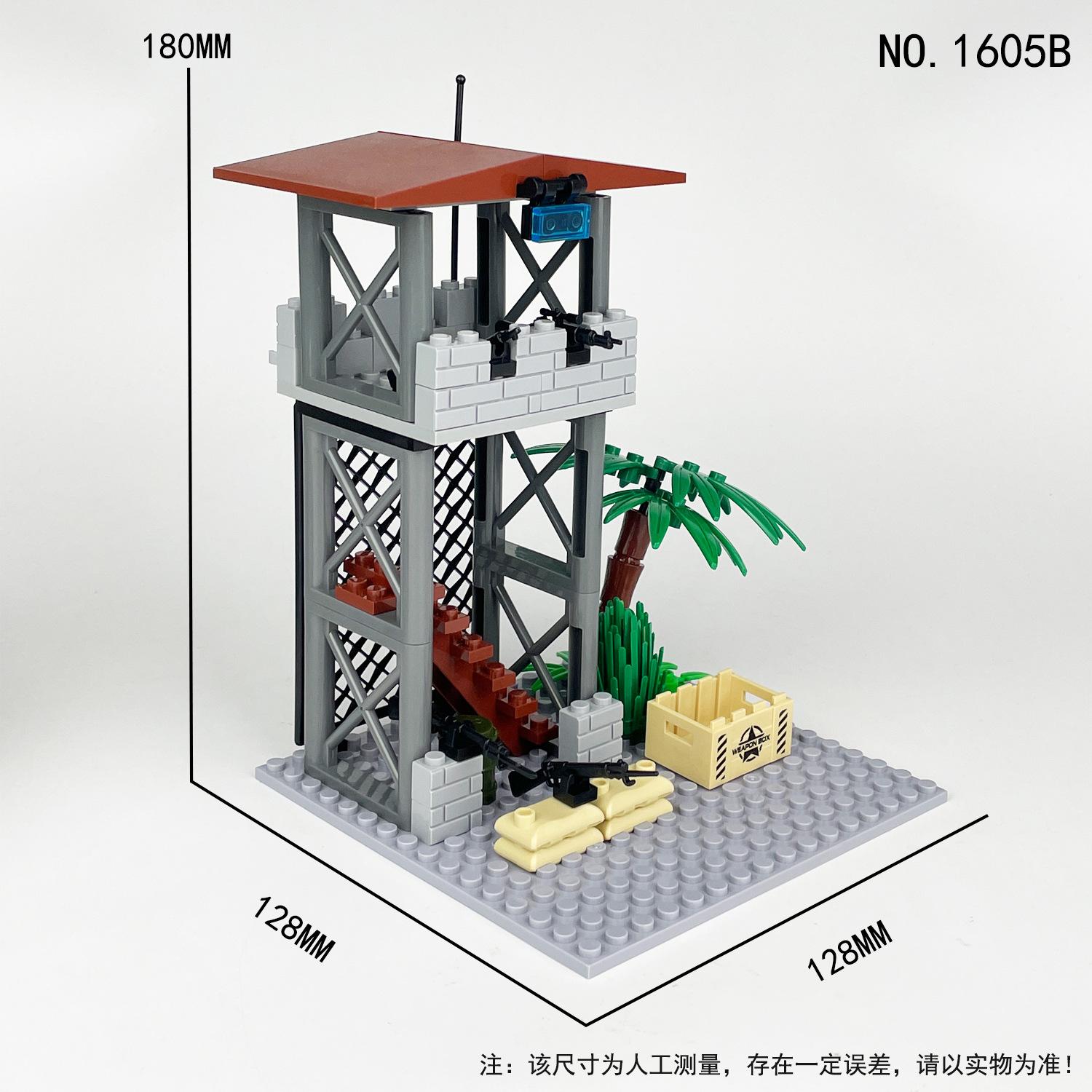 

New Military Series Block Toys Playsets Island Watchtower Military Base Building Block Set Set Block Bricks Toys Playsets Gift Presents