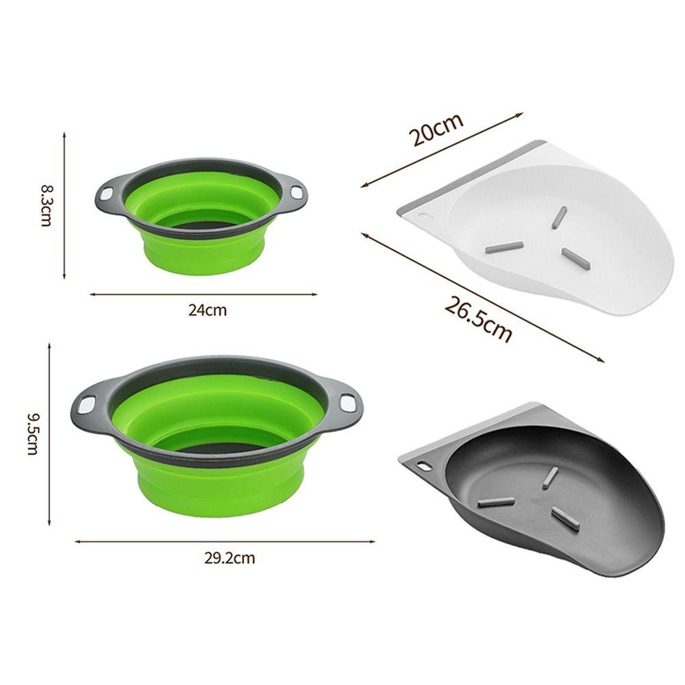 Large Collapsible Colander PP TPR Over-Sink Side Drain Food Strainer Nested Design Water Draining Base for Edge of Kitchen Sink