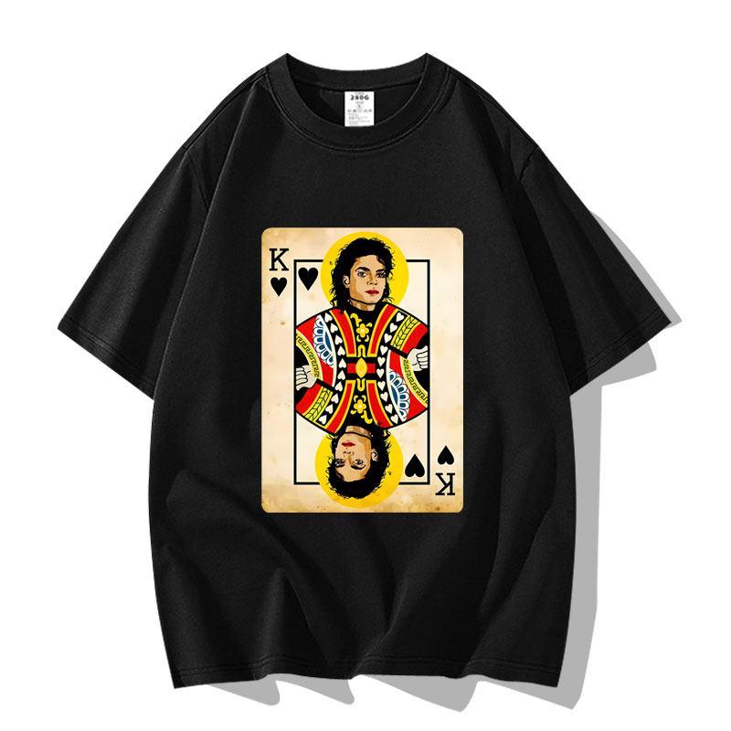 Gedenk Michael Jackson Muster Druck Herren Damen T-Shirt Kinder T-Shirt Junge Mädchen Oberteil Erwachsene Kinder Eltern-Kind Baumwoll-T-Shirt