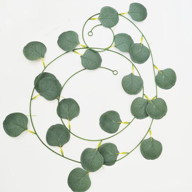 6 Stuks Eucalyptus Slinger 1,8m - Kunstzijden Groene Bladeren Voor Decoratie