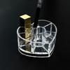 Heart-Shaped Transparent Makeup Organizer for Brushes, Pencils, and Lipsticks