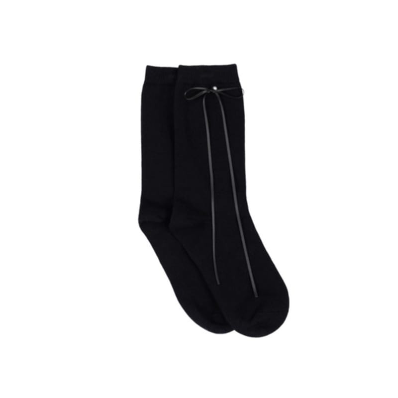 LILYKORI Ballet Ribbon Pearl Socks