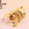 Cat Tunnel Toy S-Shape Toy, Foldable Wire Frame Play Tube for Indoor Cats, Hide And Seek Bendable Self-Play Hideout with Plush Mouse Interactive Toys