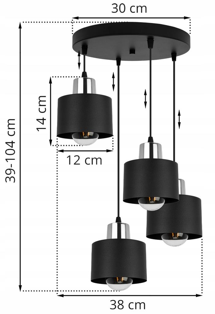 MODERN CEILING HANGING LAMP BLACK LED LAMP