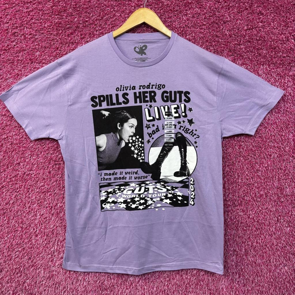 Olivia Rodrigo Si Svela dal Vivo T-shirt Viola