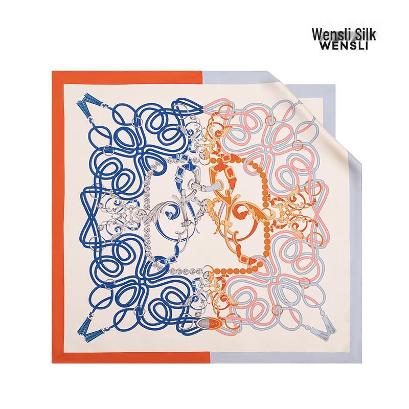 WENSLI Schal aus Maulbeerseide mit Sternenmuster