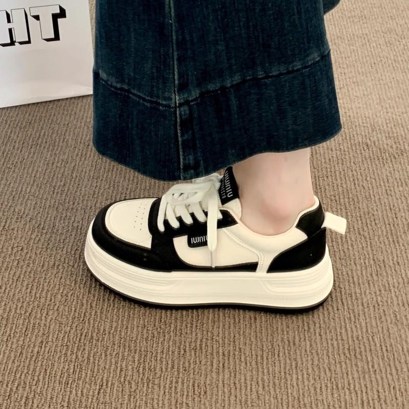 Thick sole heightening new autumn panda board shoes light women's shoes casual sports shoes