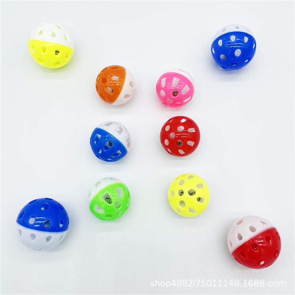 1/3Pcs Suction Cup Bell Elastic Ball Cat Toys Colorful Plastic Sounding Bell 38mm Interactive Self-Entertainment Funny Cat Ball