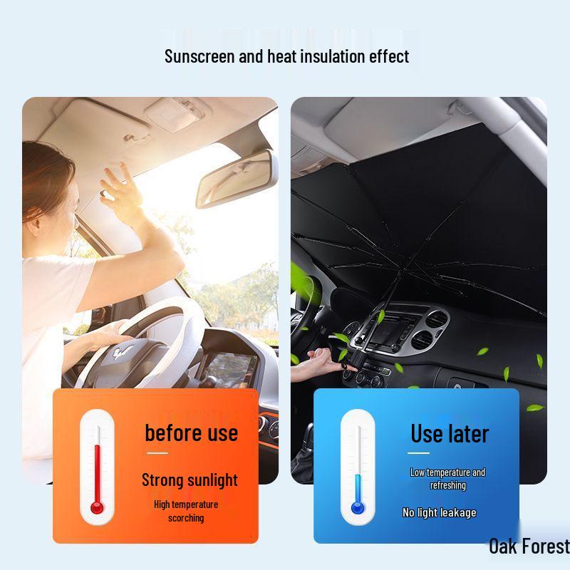 Car Front Windshield Sunshade - UV Protection and Heat Insulation