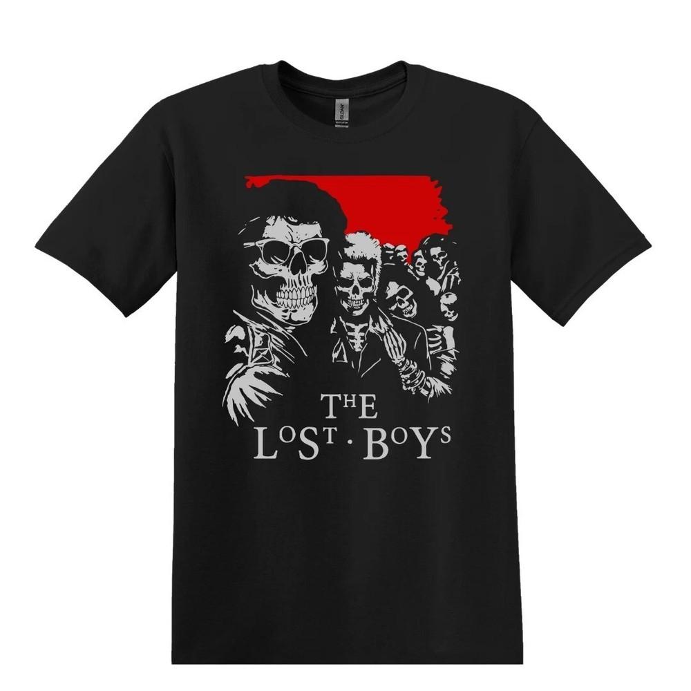 The Lost Boys Skull Movie Horror T-Shirt Black S-3XL Unisex T-Shirt L