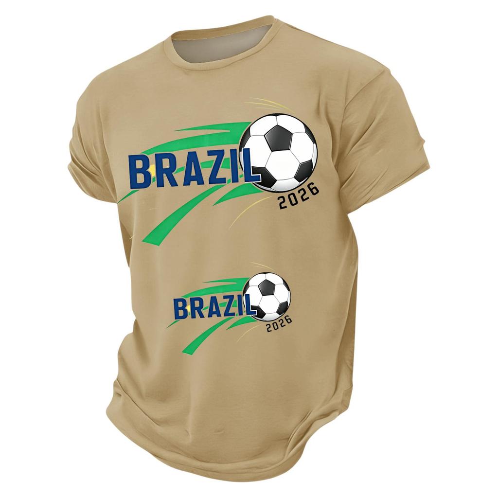 Men's Casual Lightweight Breathable Short Sleeve T-Shirt Crew Neck Printed Graphic Design for Everyday Wear Sports and Leisure