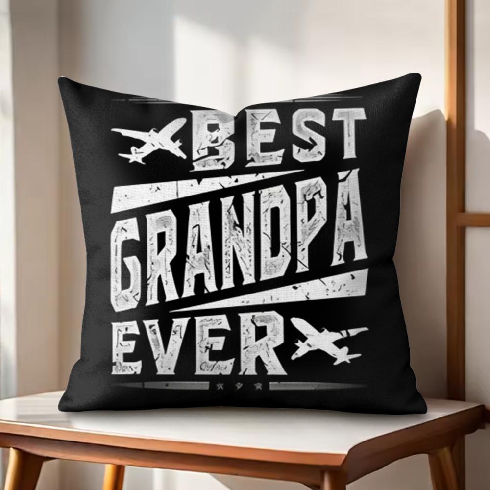Best Grandparents Ever Cushion Cover Natural Linen Organic Fabric DoubleSided Printing Couch Pillow Covers Home Decor