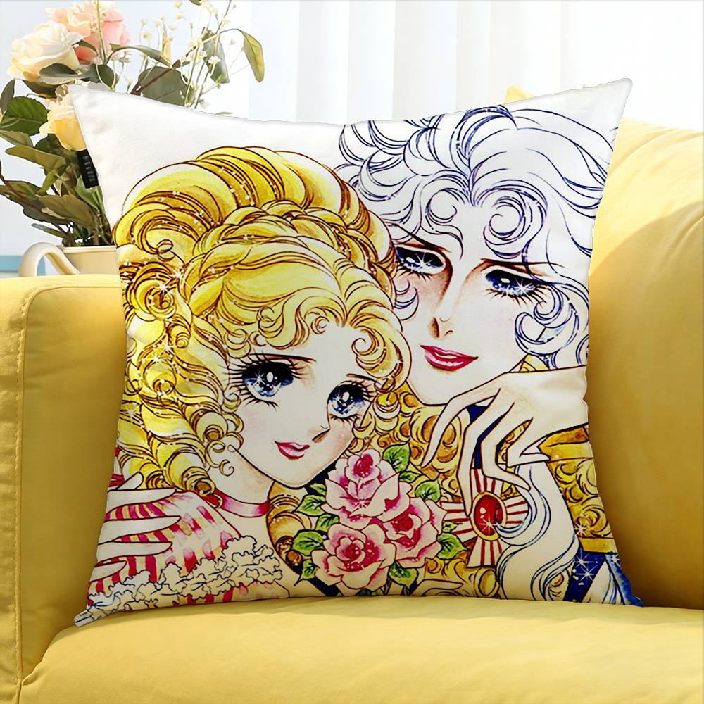 Lady Oscar Rose of Versailles   Various Sizes Square Pillow Case For Car Home Bedchamber Decor