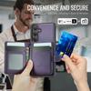 For Samsung Galaxy S24+ Case JEEHOOD J09 RFID Blocking Card Holder Leather Back Phone Cover Magnetic Case