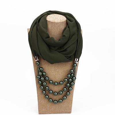 Wunderschöne Perlen, Runder Ringschal, Damenschal-Accessoires, Halskette, Ethno-Schal