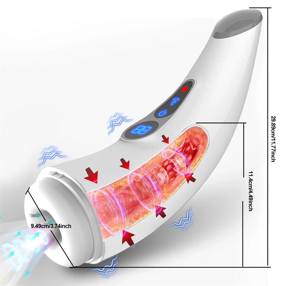 Sucking Male Masturbation Cup  Sex Toy For Men Intelligent Heating Vaginal Penetration Pocket Pussy Penis Trainer Adult Supplies