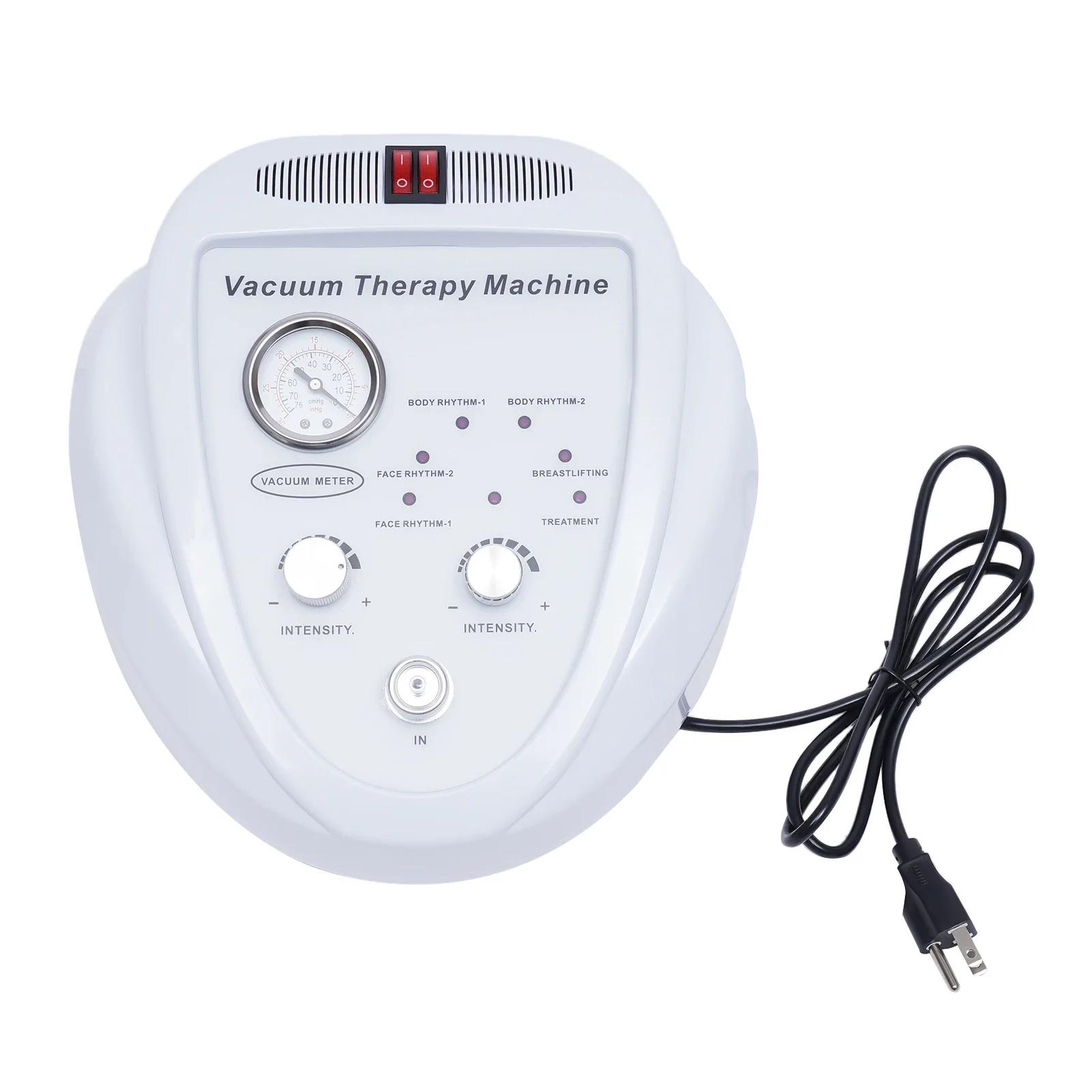

Vacuum Therapy Machine Back Massager w/ 24 Vacuum Cups and 3 Pumps, Body Shaping Spa&Skincare Device for Body Contouring Massage 110 V&US Plug білий